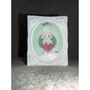 Precious Moments Vintage 1994 “Surrounded With Joy” Porcelain Gift Bag Figurine